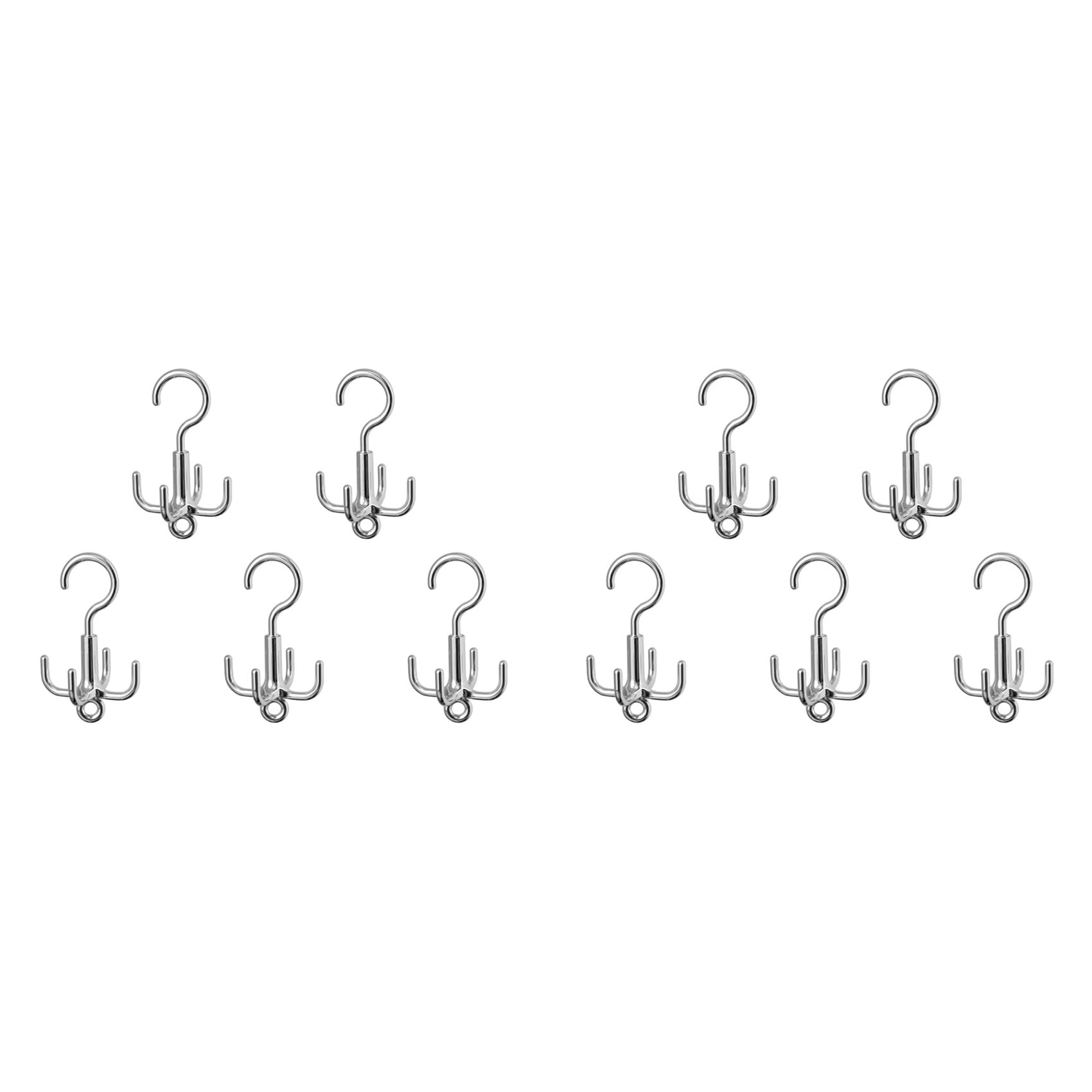 Hndhbfgrt 10PCS 360° Rotating Hanger Hooks Space Saving Wardrobe Organizer Clothes Rack Bag Shoes Scarf Hanger Hanging Holder
