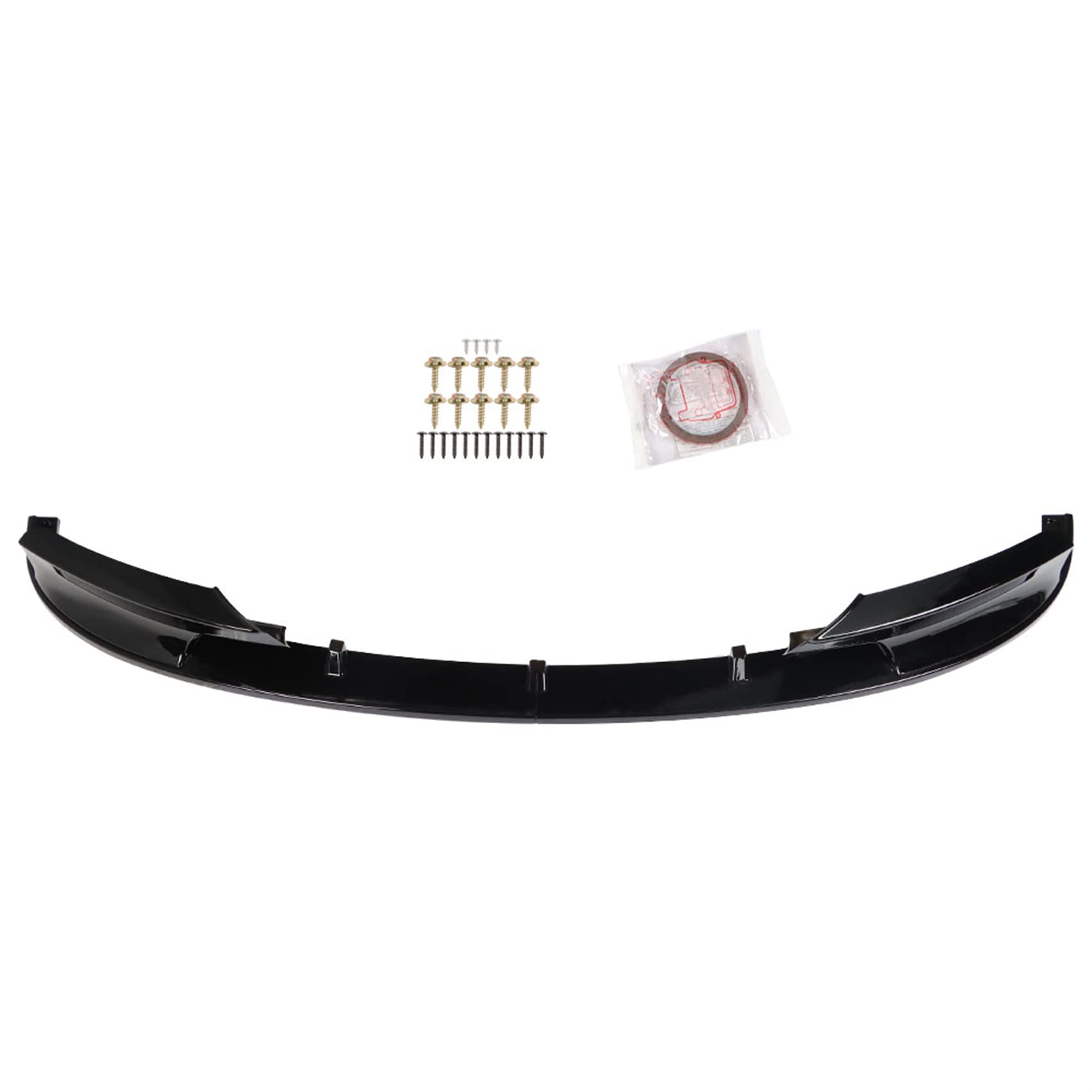 Photo 1 of labwork Glossy Black Front Bumper Lip Spoiler Splitter 2 Pieces Kit Replacement 