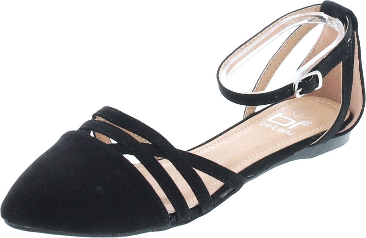 BETANI Abela-9 Women's Ankle Strap Ballerina Ballet Flats