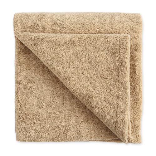 Image of Bone Dry Pet Grooming Towel Collection Absorbent Microfiber X-Large, 41x23.5, Embroidered Taupe (Pack of 12)