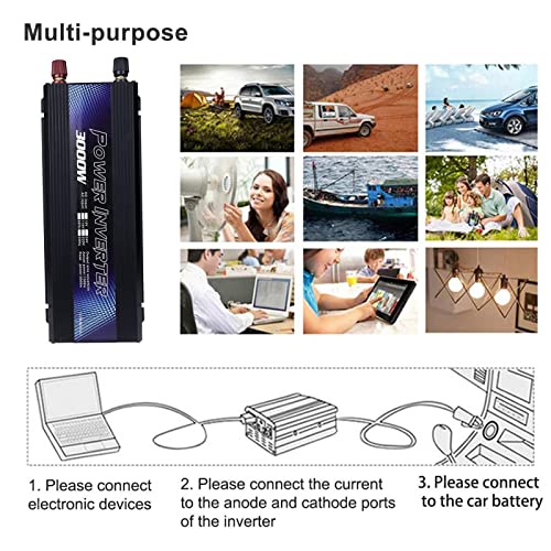 Adaptador de energia para carro - Conversor de carro DC12V para AC110-220V | Suprimentos de carga de