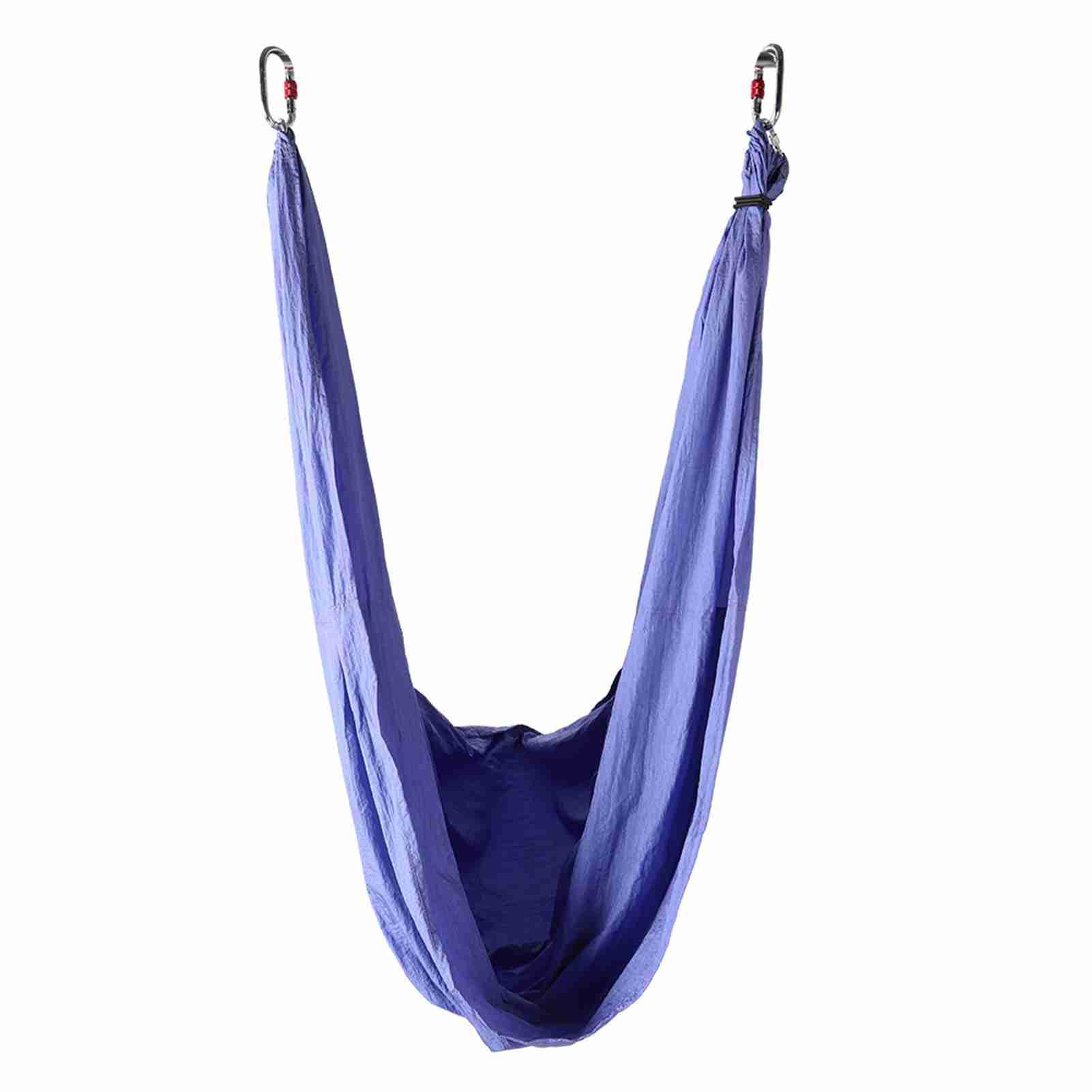 Wakects Aerial Yoga Hammock, Aerial Yoga Swing Set Anti Aerial Yoga Fitness Hanging Grip Inversion Trapeze Swing Sling Hammock (Purple)