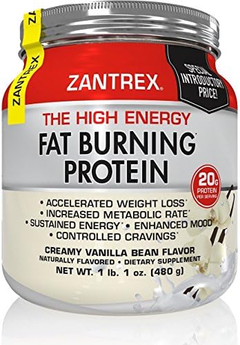 Zantrex High Energy Fat Burning Protein, Vanilla, 1 lb. 1 oz