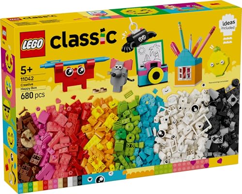 Classic Scatola della Felicità Creativa, Set di Costruzioni con 680 Mattoncini Colorati, Giochi Creativi e di Fantasia per Bambini e Bambine da 5 Anni in su, Idea Regalo di Compleanno 11042 - Lego - Immagine 4