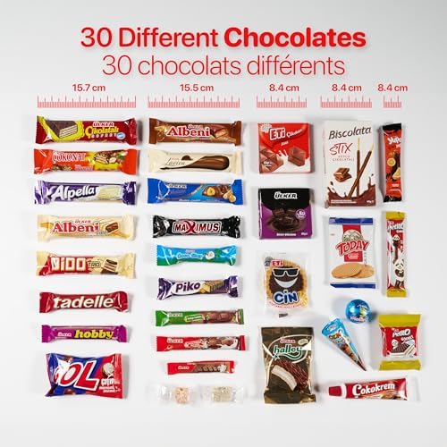 Eastanbul International Snack Box, 30 Chocolate Assortment Bars, Turkish Exotic Snacks, Assorted Candy Variety Pack of Foreign Exotic Candy Box of Assorted Chocolate - 5