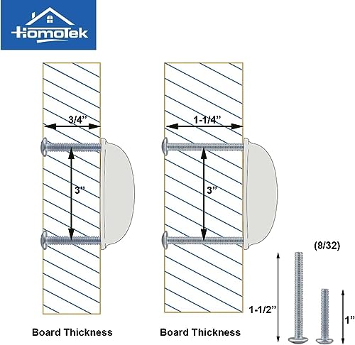 HOMOTEK 10 Pack Drawer Bin Cup Pulls Dresser Pulls for Cabinets Matte Black - 3 Inch Hole Centers Furniture Handles,Kitchen Cabinet Hardware - Thumbnail 4