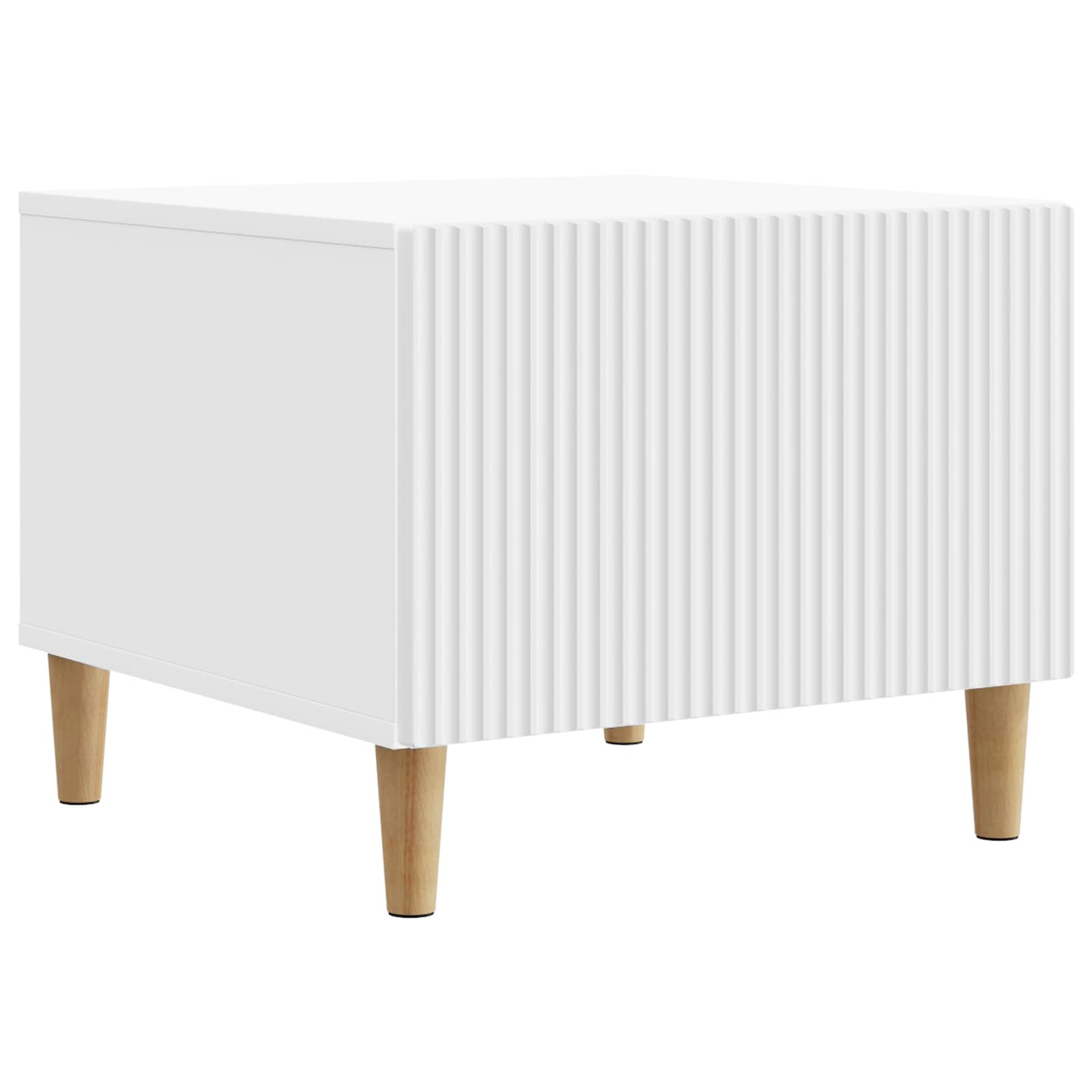 Table basse en bois blanc 49 cm comme bout de canapé de séjour