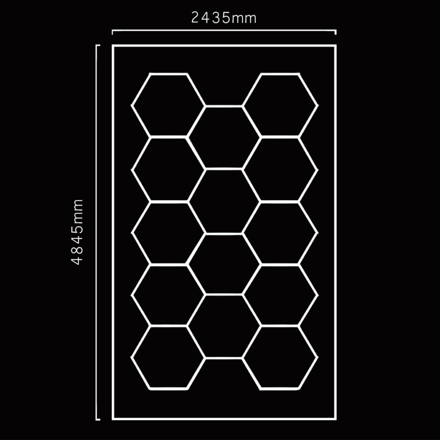 Hexagon LED Shop Light 6500 K, 12000 lm, aluminiowy panel LED o wysokiej jasności, wodoodporne światło LED o strukturze plastra miodu IP65 do automatycznego opisywania szczegółów, stacja myjni