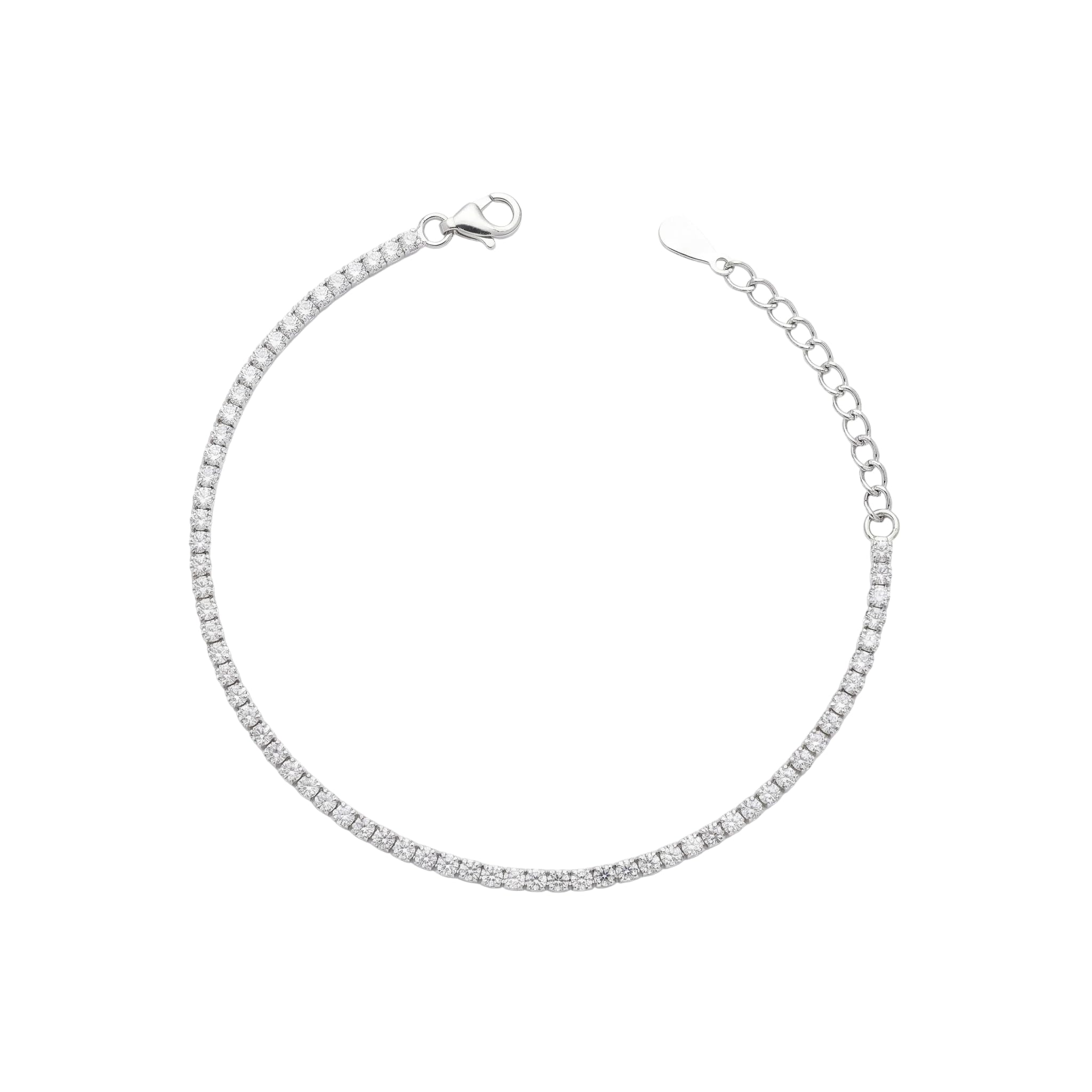 925 Sterling Silver Classic Tennis Bracelet for Women | Adjustable Bracelet with Sparkling Round Cubic Zirconia Stones | Elegant Fine Jewelry Gift for Women and Girls-image-20
