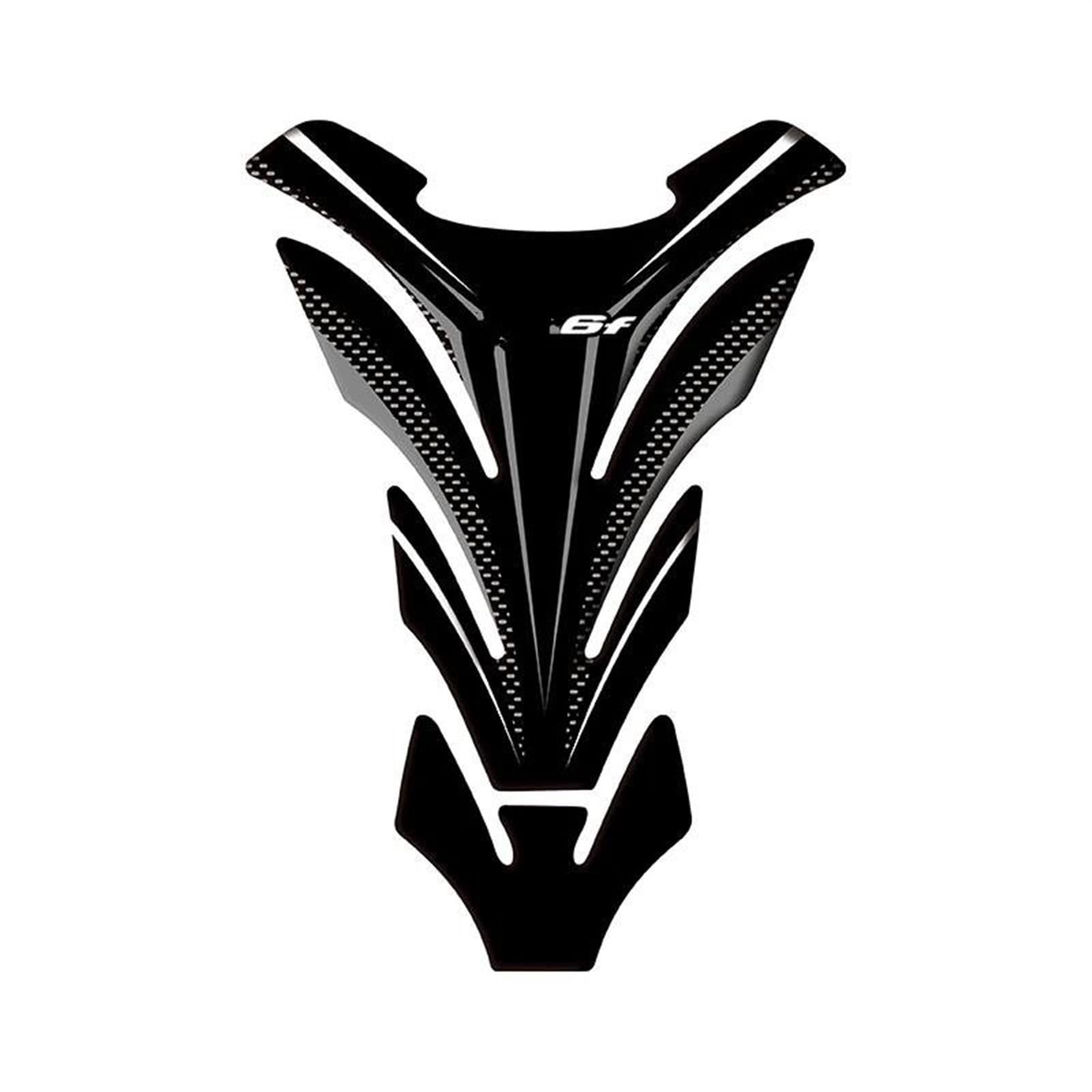 Carbon-Look Motorcycle Tank Pad Protector Decal for Kawasaki ER6F for ER-6F Fishbone Tank Pad(Color9)