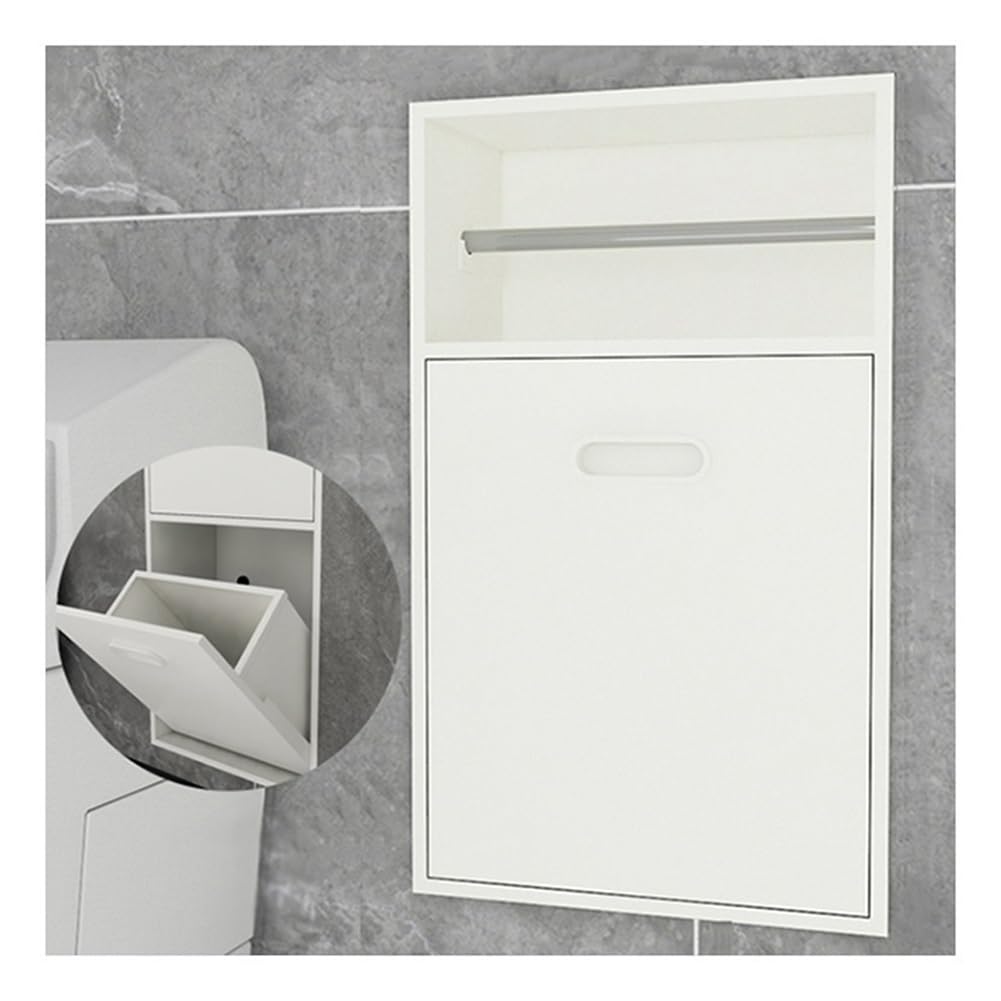 QUSYZD Stainless Steel Flexible Shower Niche Wall Insert for Bathroom Embedded Niche with Garbage Can Holder White,Black-86x30x14cm,White-50x30x14cm