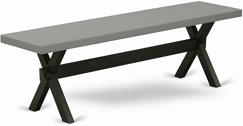 Miniatura 33 de East West Furniture XB027 X-Style - Banco de comedor moderno con asiento de madera, 72 x 15 x 18 pulgadas, multicolor