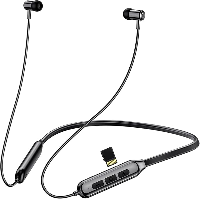 LAMA Wireless Neckband Headphones Bluetooth 5.0, Wireless Earphones with TF Card Slot, IPX5 Sport Earphones with Noise Reduction Mic, Magnetic Earphones with 25H Playtime Earbuds