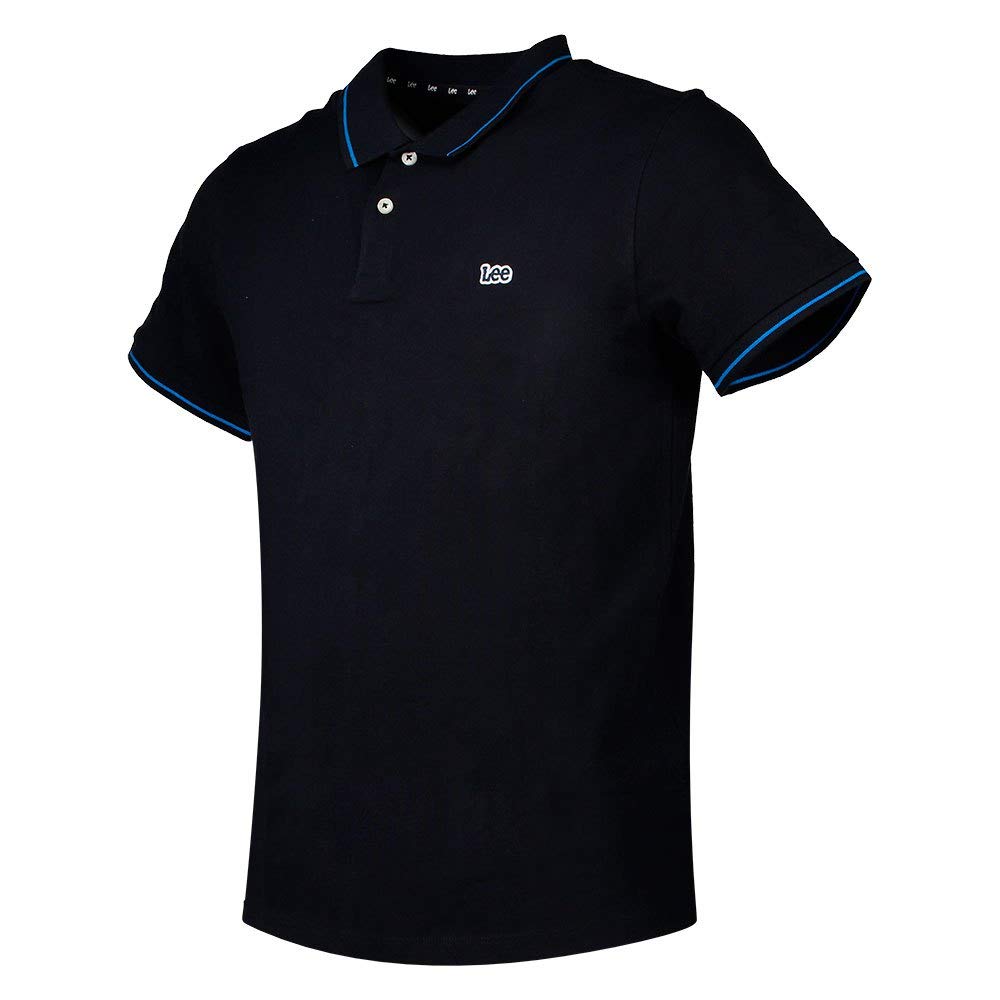 Lee Men's Pique Polo T Shirt, Ecru (Black 01), XXL UK