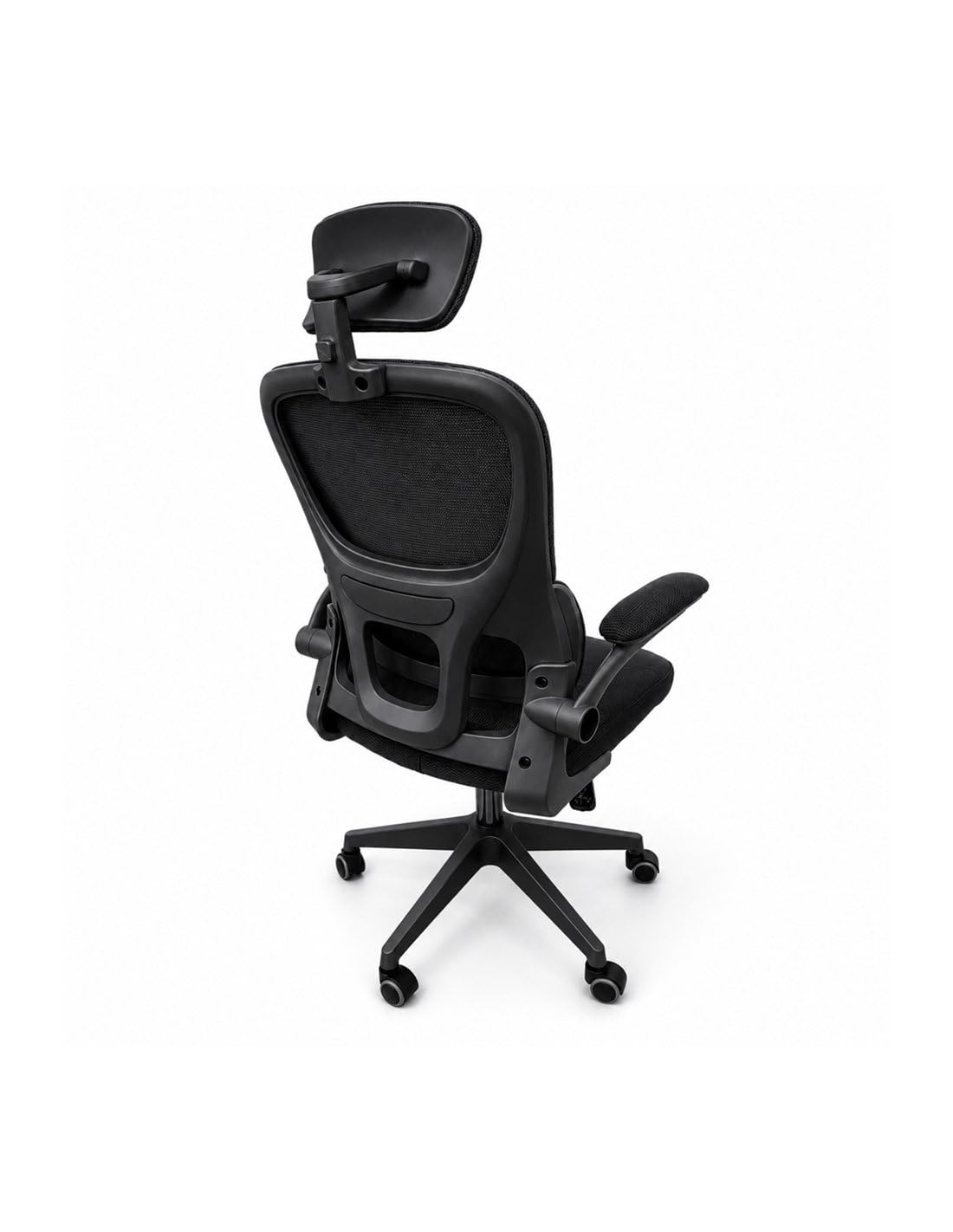 Jardin202 - Silla ErgoPro Oficina, Estudio, Ergonómica con Ruedas, Reclinable, Reposacabezas y Reposabrazos Ajustables, Soporte Lumbar | (Negra)