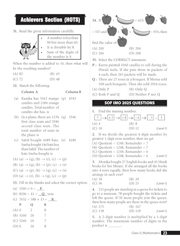 Image of MTG Mathematics (IMO) Olympiad Prep Guide Class 3 | Detailed Theory, Exercise with Self Test For Practice | SOF Olympiad Books For Exam 2026-27 (Useful For Level-1 & 2)