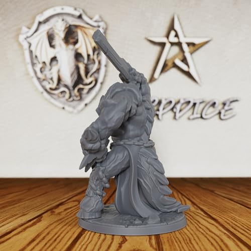 Demon Warrior Unpainted Miniature, DND Minis for Dungeons and Dragons, Fantasy Tabletop RPG Game Figurine,TTRPG Role Playing Accessory, Ideal for DMS & Fiendish Encounters-AS288 - Thumbnail 5