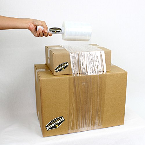 2 Pack of Mighty Gadget (R) Industrial Mini Stretch Wrap Film with Handle for Pallet Wrap, Moving Supplies Stretch Wrap & Shrink Wrap - 80 Gauge, 5” x 1000 ft