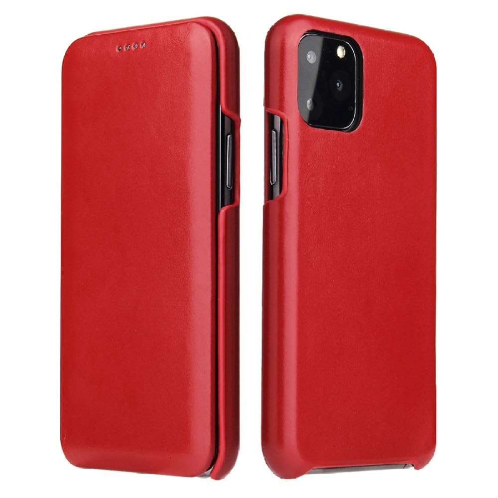 Leanther Funda con Tapa para iPhone 6S 7 8 Plus SE X XR XS 11 14 Pro MAX 12 13 Funda de Cuero con imán Incorporado, Rojo, para iPhone 7 (8) Plus