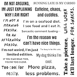 InkMoment 12x12 Sheet of Funny Bumper Sticker Style Quote Temporary Tattoos – Easy-to-Apply, Long-Lasting Fake Tattoo Decals for Parties, Gifts, and Pranks – Bold, Unique Designs for All Ages