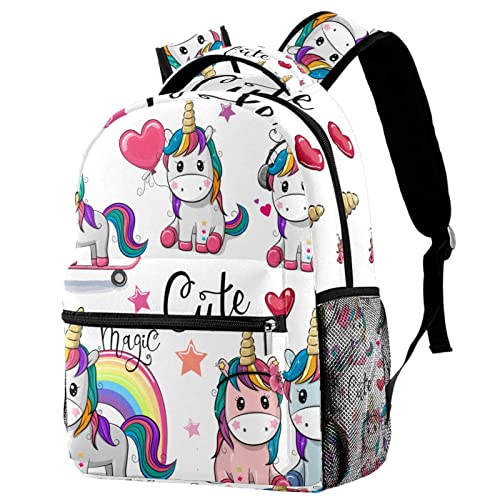Sac à dos léger licorne avec bretelles confortables pour l'école des enfants
