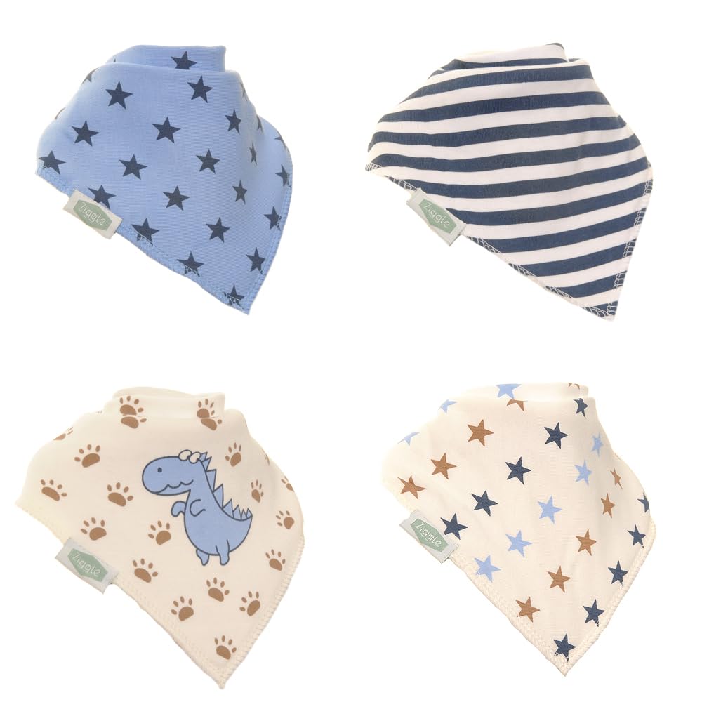Ziggle Dino Blue Dribble Bibs