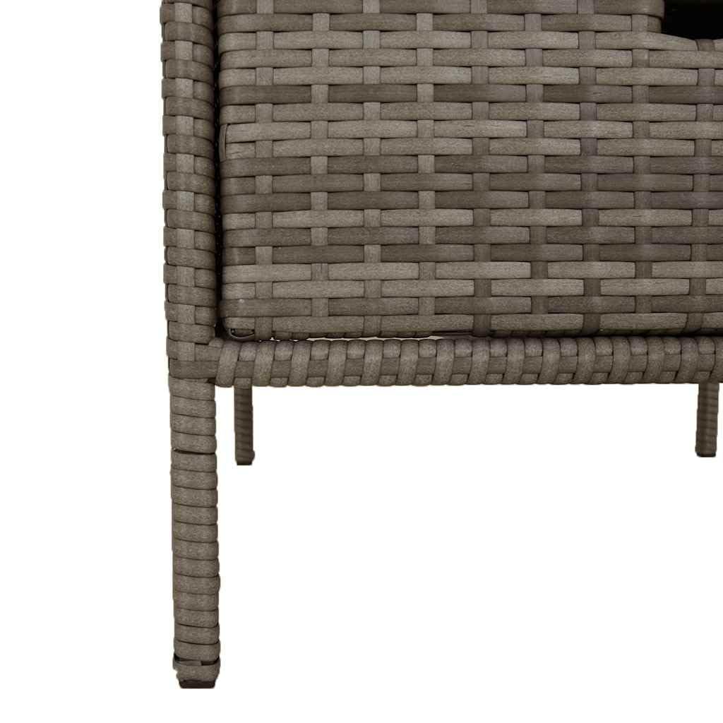 Szafka ogrodowa, szara, 55 x 59 x 80 cm, polirattan, pudełko do przechowywania z 3 szufladami, odporne na warunki atmosferyczne meble ogrodowe na taras i basen
