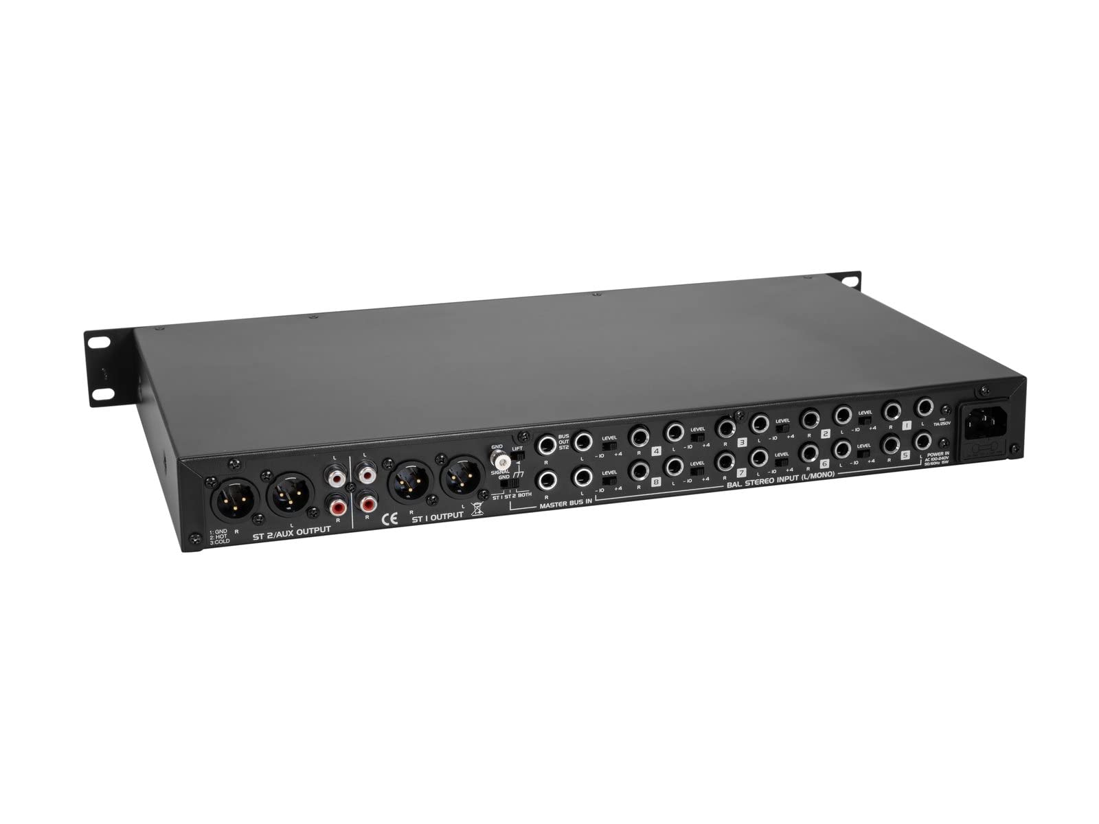 OMNITRONIC EM-280 Entertainment-Mixer | 8-Kanal-Stereo-Mischpult mit 2 regelbaren Zonen-Ausgängen, 19"