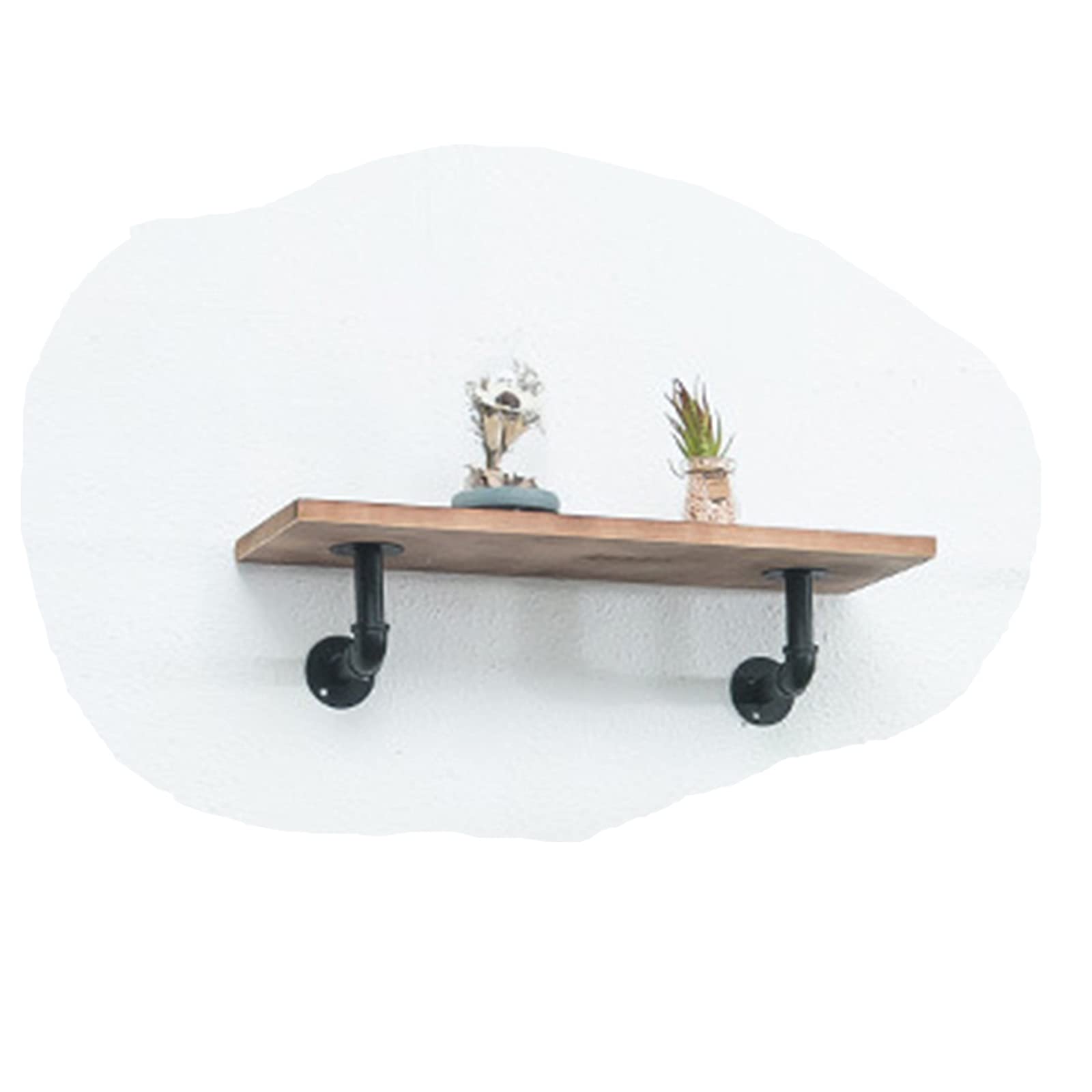 PULaif Floating Shelves for Wall, Industrial Style Wall-Mounted Shelf, Retro Iron Partition Bookshelf, Multiple Sizes(A)