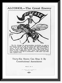 Historic Framed Print, [Posters in support of the 18th Amendment (Prohibition)]: Alcohol. the great enemy, 17-7/8" x 21-7/8"
