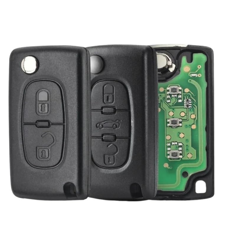 Suitable for 1PCS New for Citroen C4 C5 C6 C8 Xsara Picasso Peugeot 107 207 307 308 CE0536/0523 Remote Car Key Ask/FSK 434Mhz(Light VA2 CE0523,Ask)