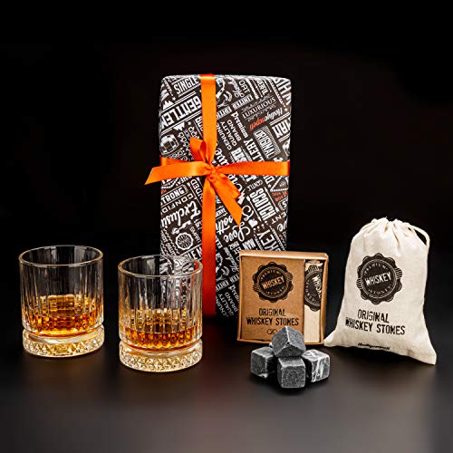 Hediyesepeti 8071 Whiskey Glasses And Stones Set - Old Fashioned Bourbon Whisky Glass Gift Set thumb #1
