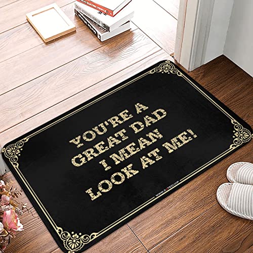 KELVORX �x�b�h���[���f�R���[�V���� ��������o�X���[�����O You're A Great Dad.I Mean,Look At Me!�h�A�}�b�g ���O���� �p�e�B�I�G���g���[�t���A�}�b�g(50X80CM)
