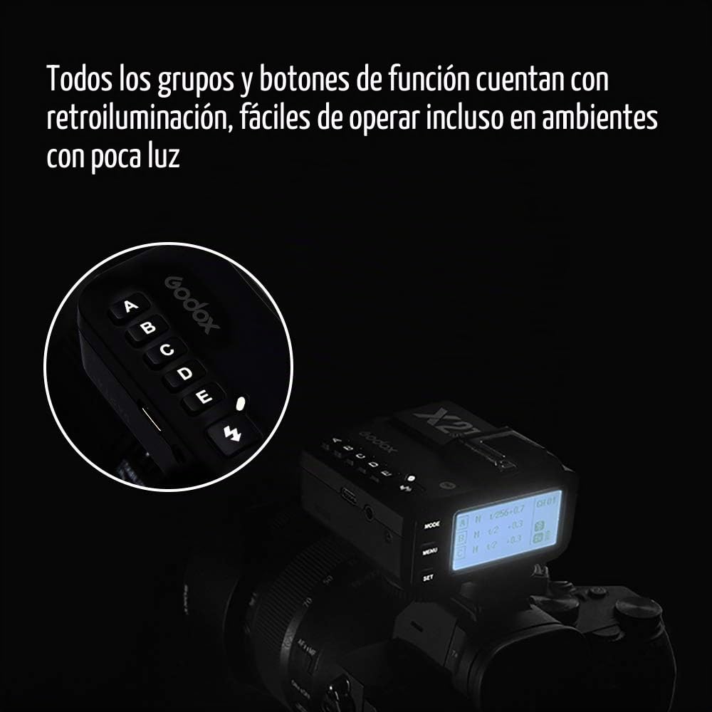Godox X2T-N TTL 2.4G Disparador de Flash Inalámbrico Compatible con Cámaras Nikon, Alta Velocidad HSS 1/8000s, Función TCM, Conexión Bluetooth Control App