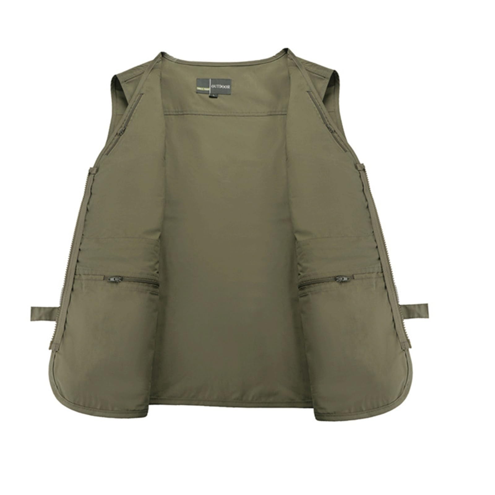 Wygwlg Gilet da uomo multitasche sciolto di grandi dimensioni, Giacca da uomo casual da lavoro all'aperto da pesca, da viaggio, per foto, Giacca casual senza maniche Taglie forti Capispalla slim fit