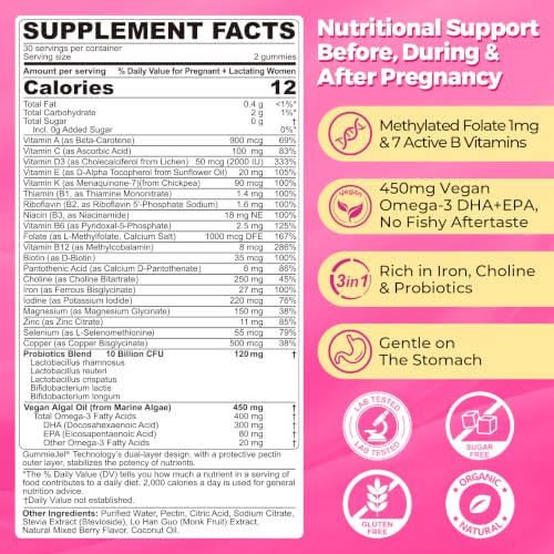 NEVISS Prenatal Gummies with Iron