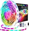 REEMEER Led Lights 50ft Smart APP Control Music Sync Strip RGB Color Changing Led Lights for Bedroom Kitchen and Party
