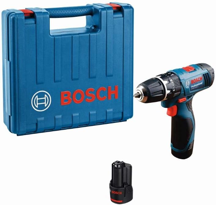 Bosch Professional 12V System Cordless Combi Drill GSB 120-LI (incl 2x 1.5 Ah Battery, Charger GAL 1210 CV, Carrying Case)