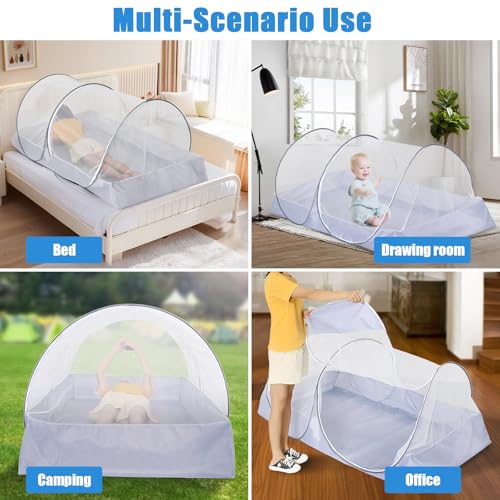 Miniatura 5 de Diceevil Tienda De Campaña Plegable De Portabilidad, 200 X 100 X 73 Cm, Mosquitera Desplegable Individual, Tienda De Campaña Portátil Para Dormitorio, Exterior