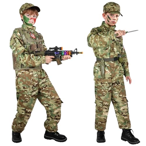 Disfraz ejército para niños con accesorios 3-5 años miniatura 2
