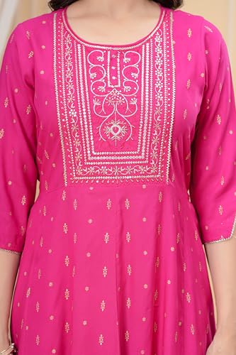 Image of MANHAREE | Women's Rayon Kurta with Pant & Dupatta Set