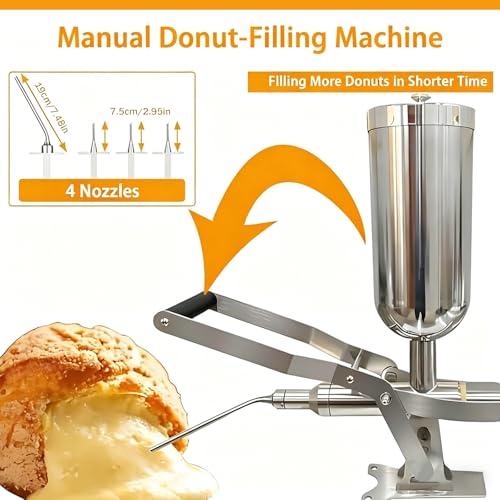 Machine de remplissage de beignets manuelle 5L avec 4 tuyaux - 5