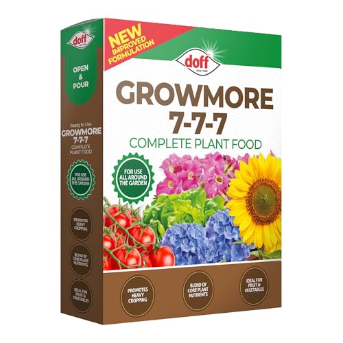 Doff Growmore 7.7.7 Complete Plant Food– 2Kg Fast-Acting Garden Fertiliser for Healthy Growth of Flowers, Vegetables & Fruits – Nutrient Enriched – Encourages Root Development – Ready to Use