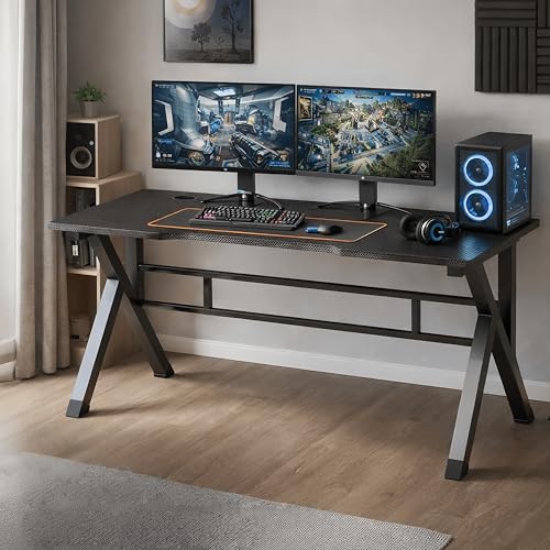 Amazon | N&S ゲーミングデスク パソコンデスク 幅80×奥行60cm
