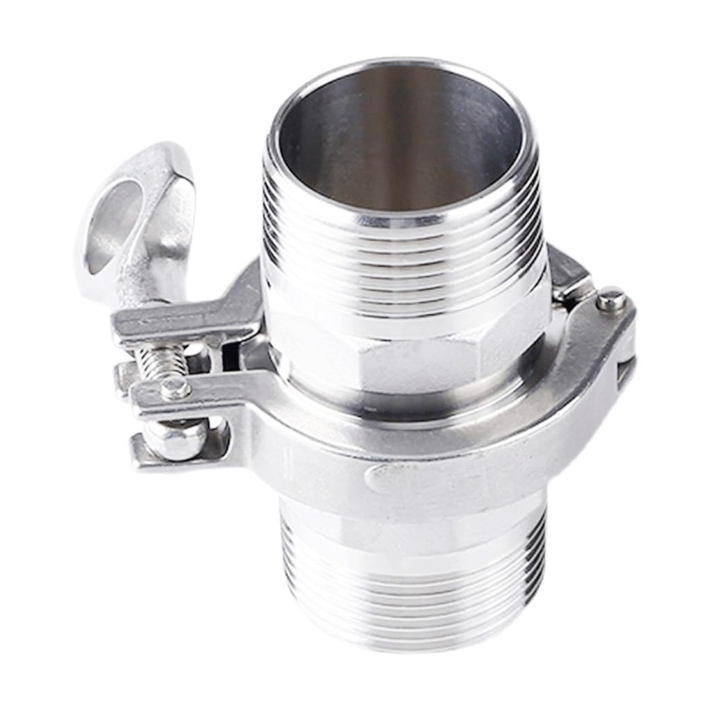 Adapter tulejkowy ze stali nierdzewnej 304 z potrójnym zaciskiem i złączką sanitarną z uszczelką silikonową, 1 zestaw(FIP DN50 clamp77.5)