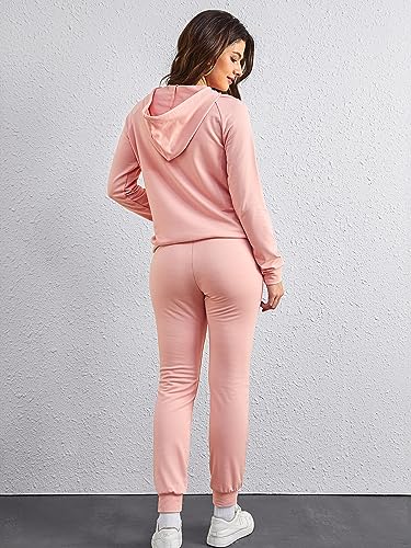FUPHINE Women's Two Piece Outfits Sweatsuits Set Long Sleeve Pullover Hoodie and Jogger Sweatpants Tracksuit Lounge Sets4