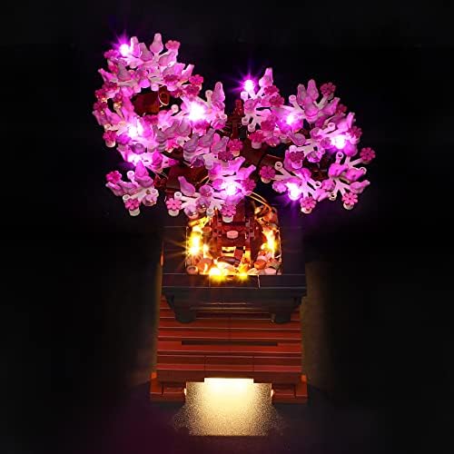 YEABRICKS LED Light for Lego-10281 Creator Expert Bonsai Tree(Pink) Building Blocks Model (Lego Set NOT Included)