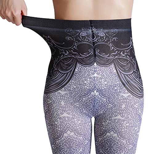 Image of Sahabowi Women Tights, Sheer High Waist Pantyhose, Vintage Control Top Stockings