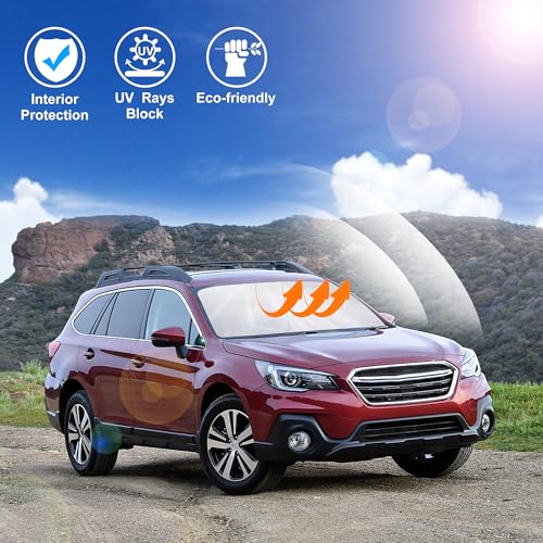 Image of Windshield Sun Shade Custom Fit for 2015-2019 Subaru Outback Wagon Accessories Foldable Sunshade Sun Blocker Protect Car from Sun Rays & Heat Damage Keep Car Cooler