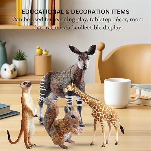 Image of SHAKTISM Farm Animal Toys Set - Realistic Farm Animal Figures for Kids, Educational Playset for Ages 3+ - Durable Plastic Toy Animals for Preschool & Toddler Learning (12041 Animal Kigdom)